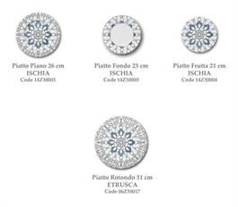PIATTO ISCHIA SERVIZIO 18PZ DECORO CONCOCT