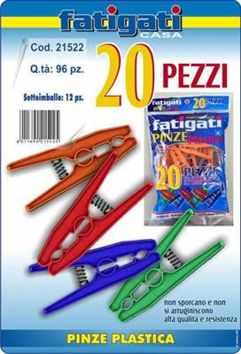 PINZE PLASTICA 20PZ
