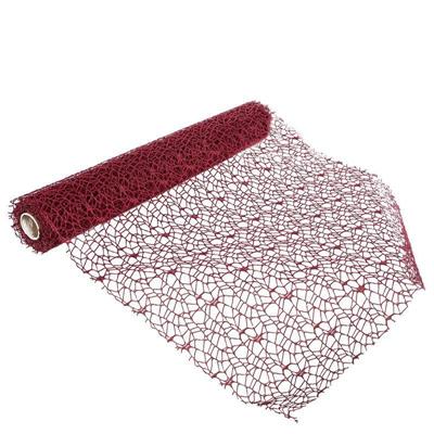 POLYCOTTON NET 48 CM X 4,5 METRI COLORE BURGUNDY