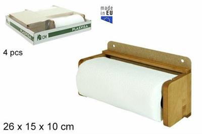 PORTA ROTOLO LEGNO 26X15X10CM