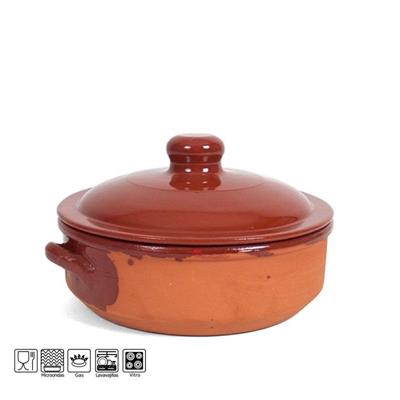 CASSERUOLA IN TERRACOTTA CON COPERCHIO 24 CM