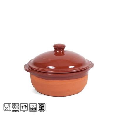 CASSERUOLA IN TERRACOTTA CON COPERCHIO 20 CM