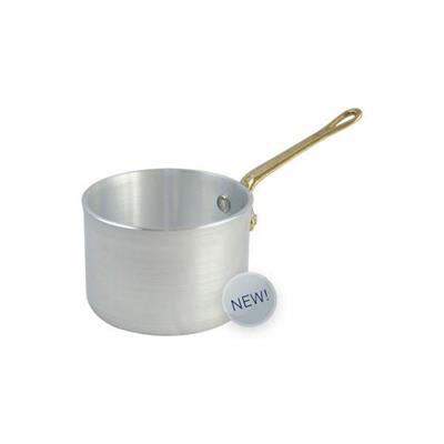 CASSERUOLA ALTA A SERVIRE PROFESSIONALE 1MANICO OTTONE 10CM