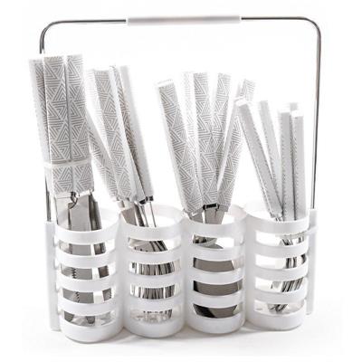 POSATE IN ACCIAIO SET 24 PZ IN STAND