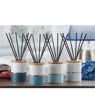PROFUMAZIONE CON BASTONCINI 350 ML D. 8 X H11 CM 4 ASS