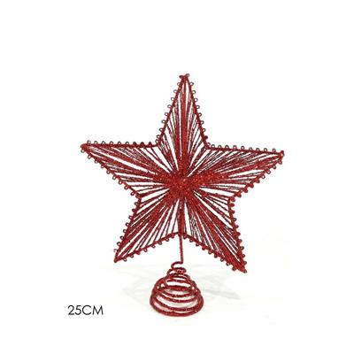PUNTALE STELLA 25 CM ROSSO
