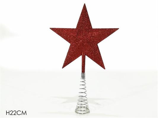 PUNTALE STELLA ROSSO H22CM