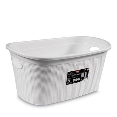 CESTA PORTABIANCHERIA ELEGANCE 60X40XH115CM BIANCO