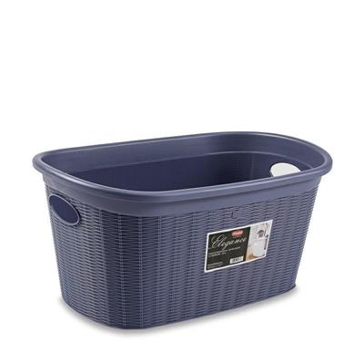 CESTA PORTABIANCHERIA ELEGANCE 60X40XH115CM BLU NAVY