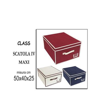 SCATOLA MAXI PORTABIANCHERIA 50 X 40 X 25 CM COLORI ASS