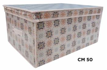 SCATOLA PORTABIANCHERIA TNT 50X40X25CM DECORI ASS.