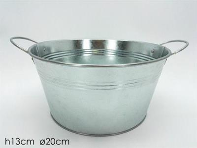 SECCHIELLO LATTA CON 2MANICI D.20XH13CM