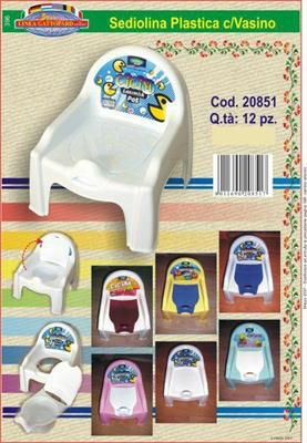 SEDIA IN PLASTICA C/VASINO