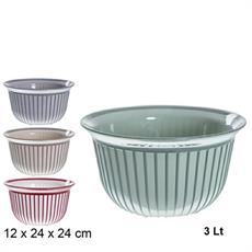 CIOTOLA IN PLASTICA D. 24 X H 12 CM 3 LT COLORI ASS