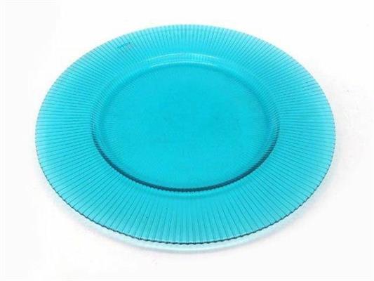 SOTTOPIATTO VETRO AZZURRO