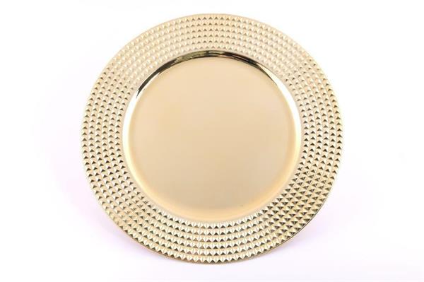 SOTTOPIATTO LUX MIRROR IN PLASTICA D.33CM COLORE ORO