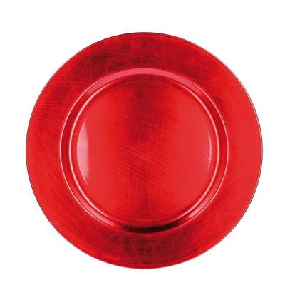 SOTTOPIATTO TONDO PLASTICA 33 CM ROSSO