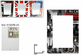 SPECCHIO RETTANGOLARE 55X40CM 4MODELLI ASS.