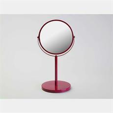 SPECCHIO AD INGRANDIMENTO CON PIEDE COLORE ROSSO