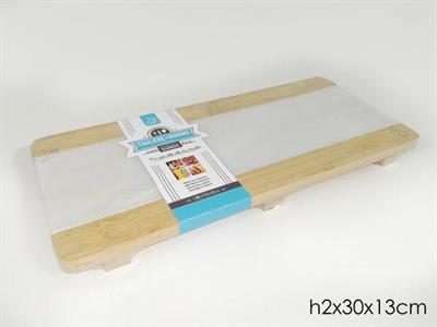 TAGLIERE MARMO/BAMBOO RETTANGOLARE 30X13XH2CM