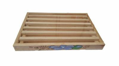 TAGLIAPANE IN LEGNO CON GRIGLIA DECORATO 20X35CM