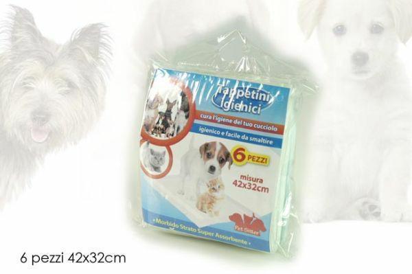 TAPPETINI IGIENICI ANIMALI SET 6PZ 32X42CM GENERAL TRADE