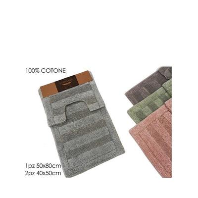 TAPPETO DA BAGNO SET 3 PZ 4 COLORI ASS