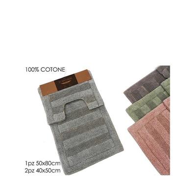 TAPPETO DA BAGNO SET 3 PZ 4 COLORI ASS