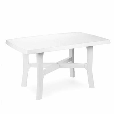 TAVOLO RODANO RETTANGOLARE 138X88X72CM 13,6KG COLORE BIANCO