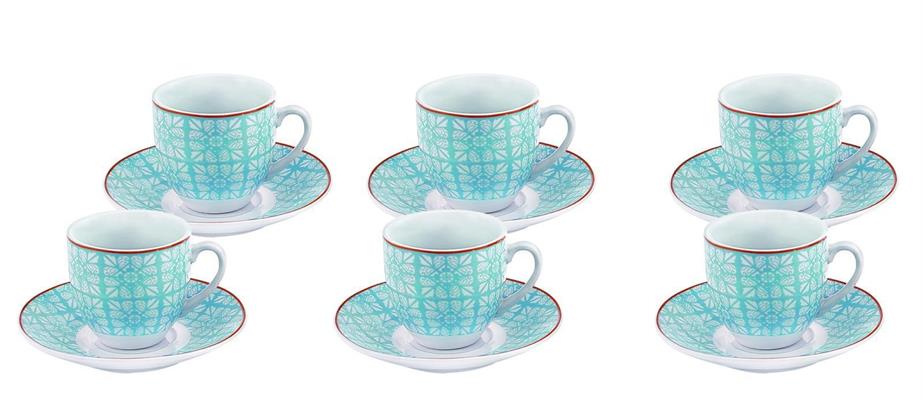 TAZZA CAFFE' CON PIATTINO TINDARI CONF.6PZ