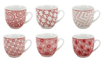TAZZA CAFFE' AMALFI ROSSO SENZA PIATTINO CONF. 6PZ