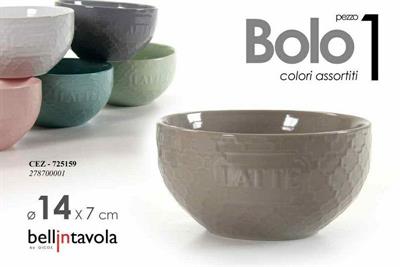 TAZZA BOLO CERAMICA 14X7CM COLORI ASS.
