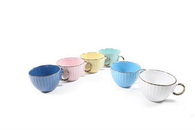 TAZZA IN CERAMICA 15X11,5XH7,5CM COLORI ASS.