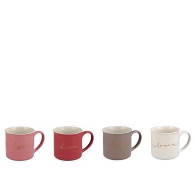 TAZZA COLAZIONE POETRY 9 X H8,5 CM 4 COLORI ASS