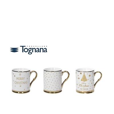 TAZZA MUG 340 CC 3 DECORI ASS NATALE GOLD CHRISTMAS