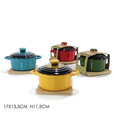 TEGAMINO CON COPERCHIO 17 X 13,5 X 11,5 CM COLORI ASS