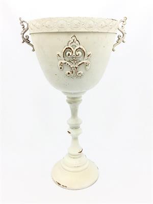 COPPA CENTROTAVOLA D.40XH87CM BIANCA/ORO