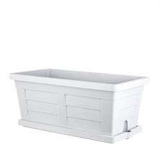 VASO FIORIERA RETTANGOLARE LEGNO 80 X 40 X H34 CM GHIACCIO