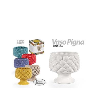VASO PIGNA CERAMICA 10 X 10 X 9 CM COLORI ASS