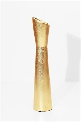 VASO FOGLIA ORO 8X8X39CM