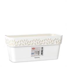 VASO BALCONETTA OPERA DECORO CLOE 30 CM BIANCO TRAVERTINO