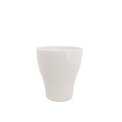 VASO SAGOMATO BIANCO LUCIDO D. 14 X H16 CM