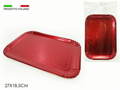 VASSOIO ROSSO 27X18,5CM CONF.3PZ