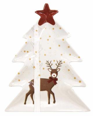VASSOIO MELAMINA ALBERO NATALE XMAS SHABBY 20XH16,5CM