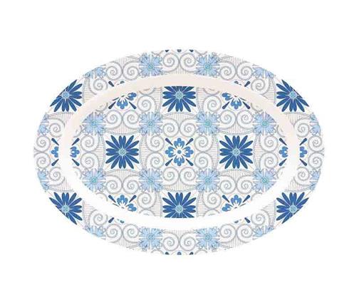 VASSOIO MELAMINA BORDO ONDULATO 36 CM DECORO VIETRI