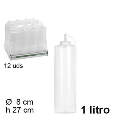 DOSATORE PER SALSE DI PLASTICA TRASPARENTE 1 LT