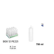 DOSATORE PER SALSE DI PLASTICA TRASPARENTE 750 ml