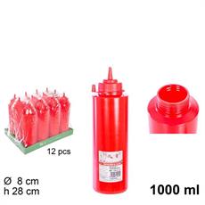 DOSATORE IN PLASTICA PER SALSE ROSSO 1 LT A BOCCA LARGA