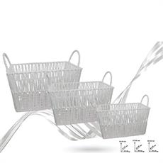 CESTO RATTAN SET 3PZ 24/29/34 CM COLORE BIANCO