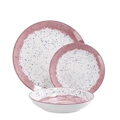 PIATTO SERVIZIO 18 PZ ROSA